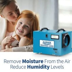 AlorAir Sentinel HD55 113 Pint Dehumidifier With Drain Hose For Basements And Crawl Spaces, Blue -Home Sale Store 3 1 4