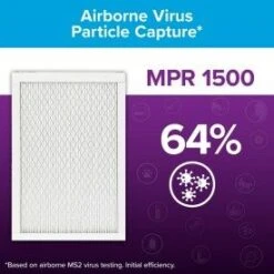 Filtrete MPR 1500 Allergen, Bacteria & Virus Air Filter -Home Sale Store 3m virus capture data figure 1