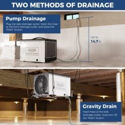AlorAir Sentinel HD35P Energy Star 70 Pint Dehumidifier With Pump And Hose For Basements Or Crawl Spaces 12 AlorAir Sentinel HD35P Energy Star 70 Pint Dehumidifier With Pump And Hose For Basements Or Crawl Spaces -Home Sale Store alorair hd35 drainage3