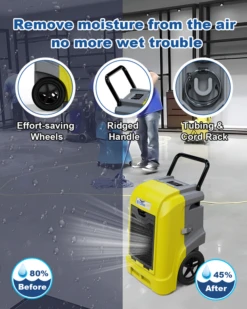 AlorAir Storm Ultra LGR 90 Large Capacity 190 Pint Smart Wi-Fi Commercial Dehumidifier With Pump, Yellow 19 AlorAir Storm Ultra LGR 90 Large Capacity 190 Pint Smart Wi-Fi Commercial Dehumidifier With Pump, Yellow -Home Sale Store alorair ultra hd90 moisture